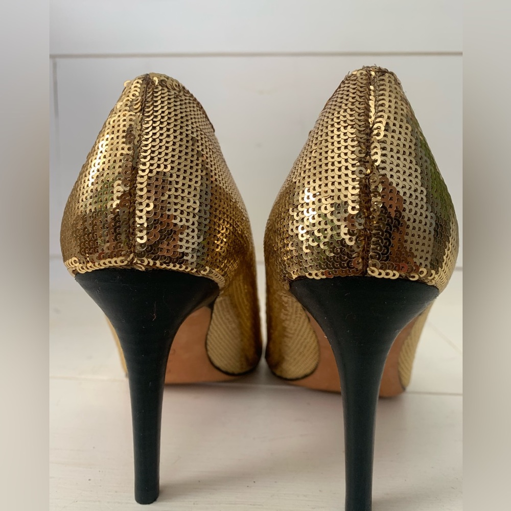 👠Report Signature Gold Sequins heel
